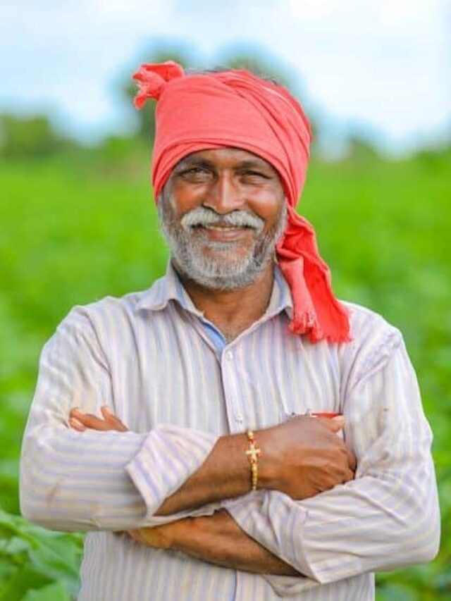 Premium Photo _ Happy Indian farmer at green cotton field