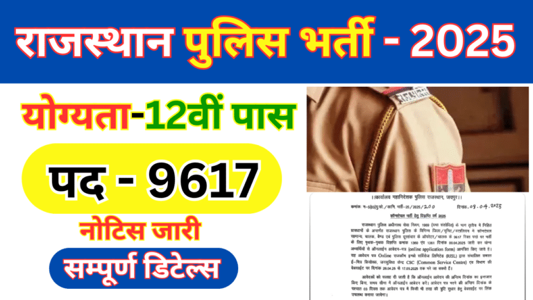 Rajasthan Police Constable Recruitment 2025