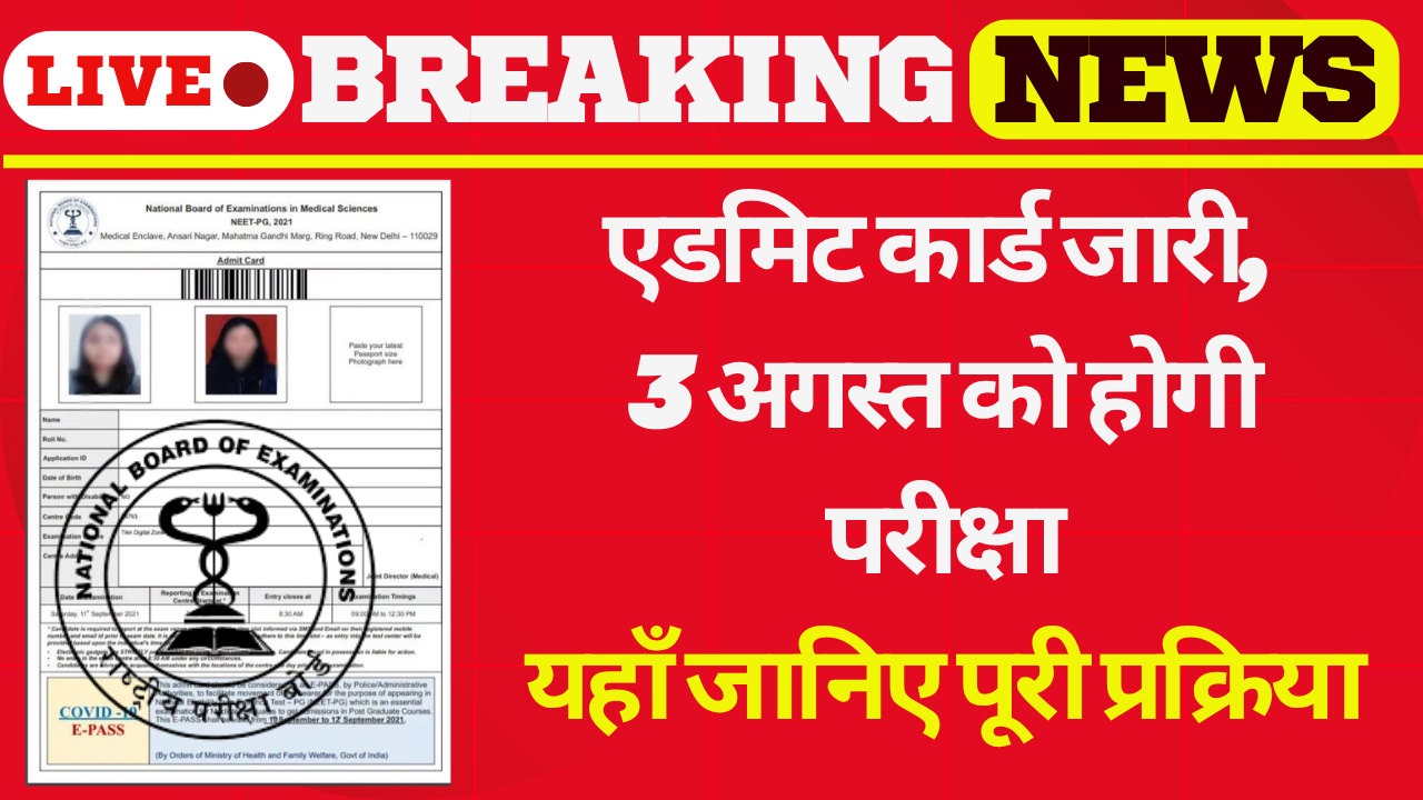NEET PG Admit Card Released